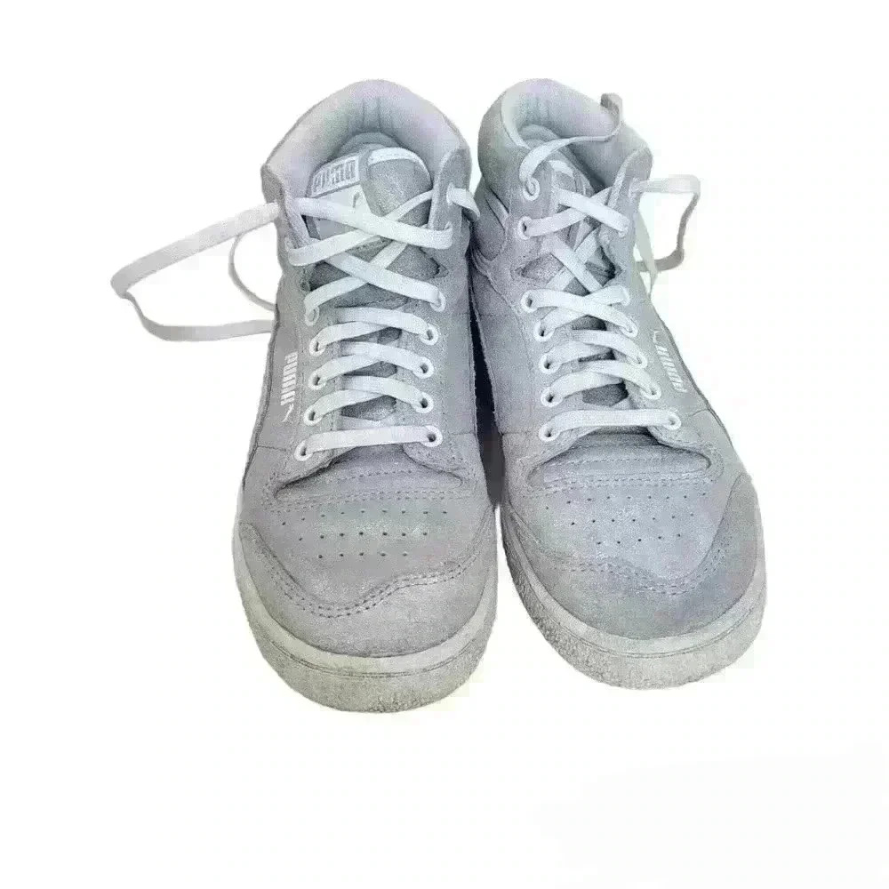 Puma silver high tops Shoes   Sz 6